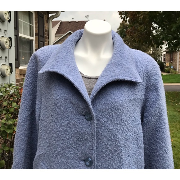 💙 Vintage Bill Blass Signature Alpaca & Wool Blend Jacket - Picture 3 of 14